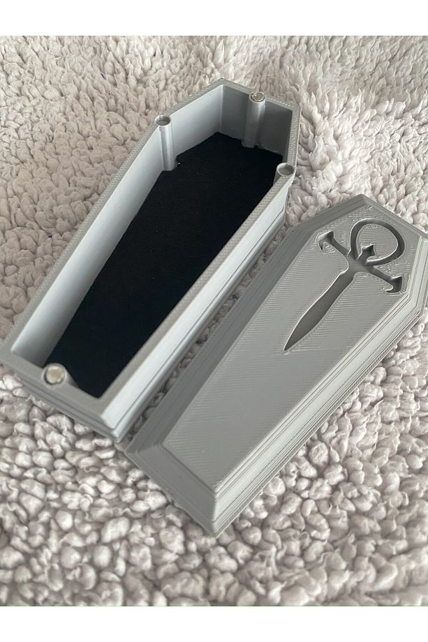 DND FRP Coffin Dice Box Gri Zar Kutusu - 3