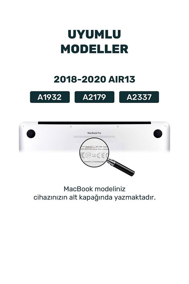 Macbook Air 13.3 M1 2020 Uyumlu Kapak Kılıf   360 Derece Tam Koruma A1932/A2179/A2337 - 2