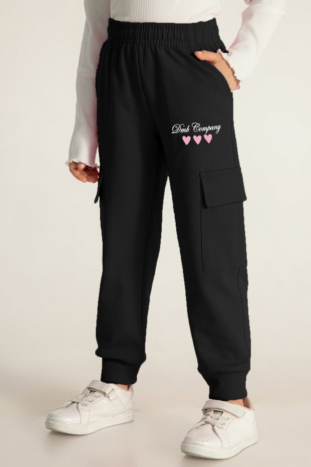 Elastic Waistband, Cargo Pockets, Back to School Comfortable Girls' Sweatpants
