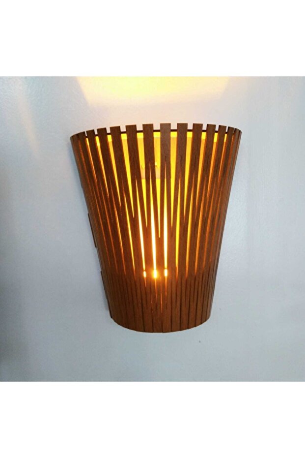 Ahşap Ev Dekoru Duvara Asılabilir Gece Aydınlatması Gece Lambası Aplik (GK80) - 1