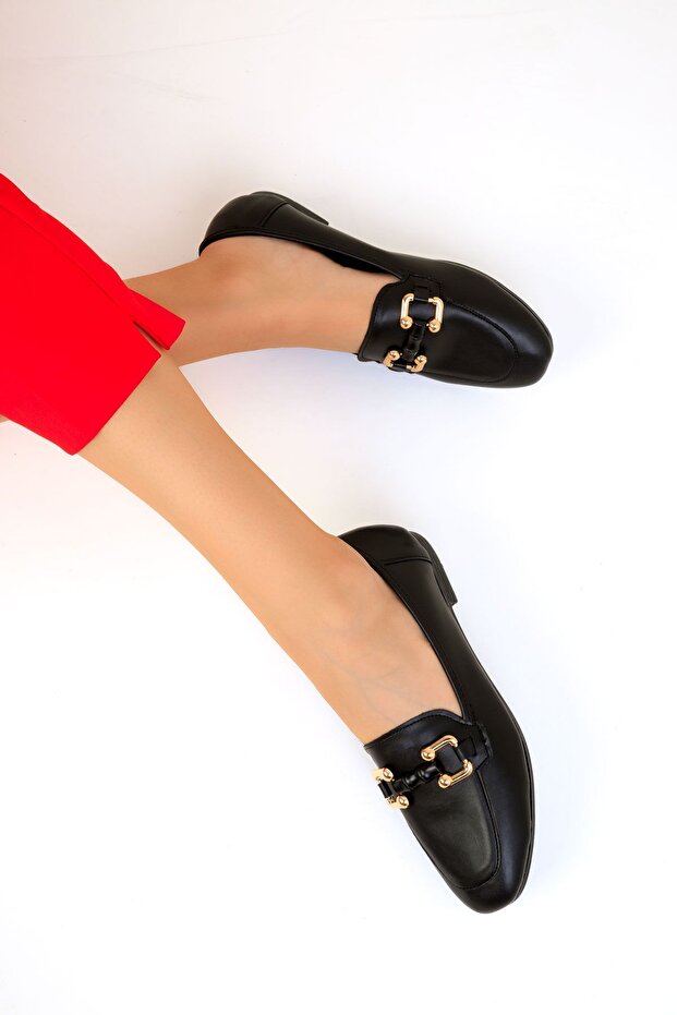 Women's Black Ballerinas - 19459 Model