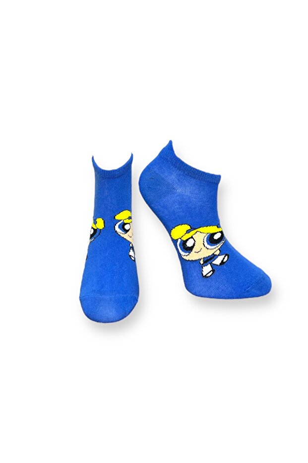 3'lü Anime Karakterli Unisex Esnek Nem Alabilen Pamuklu Soket Çoraplar - 6