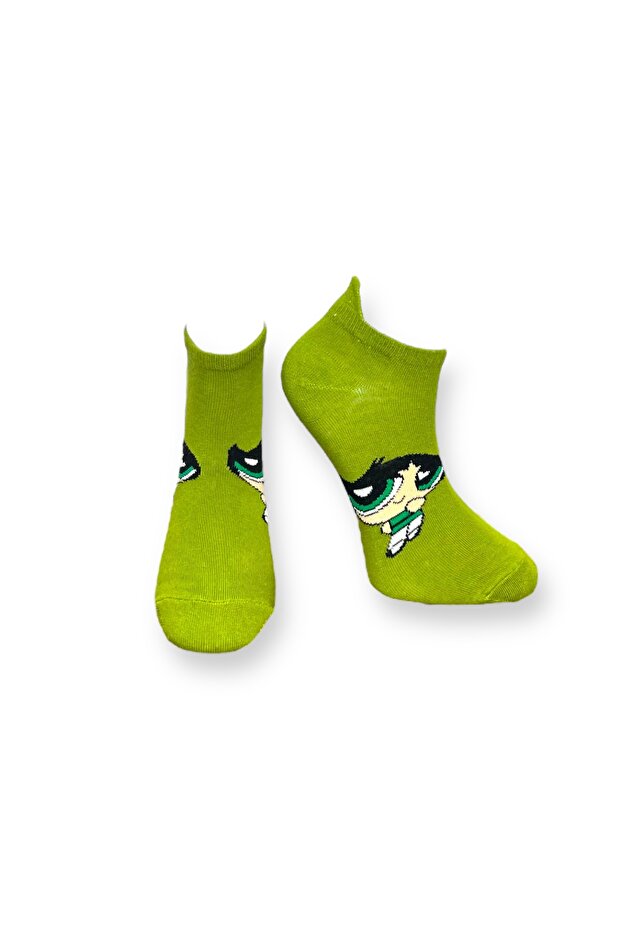 3'lü Anime Karakterli Unisex Esnek Nem Alabilen Pamuklu Soket Çoraplar - 2