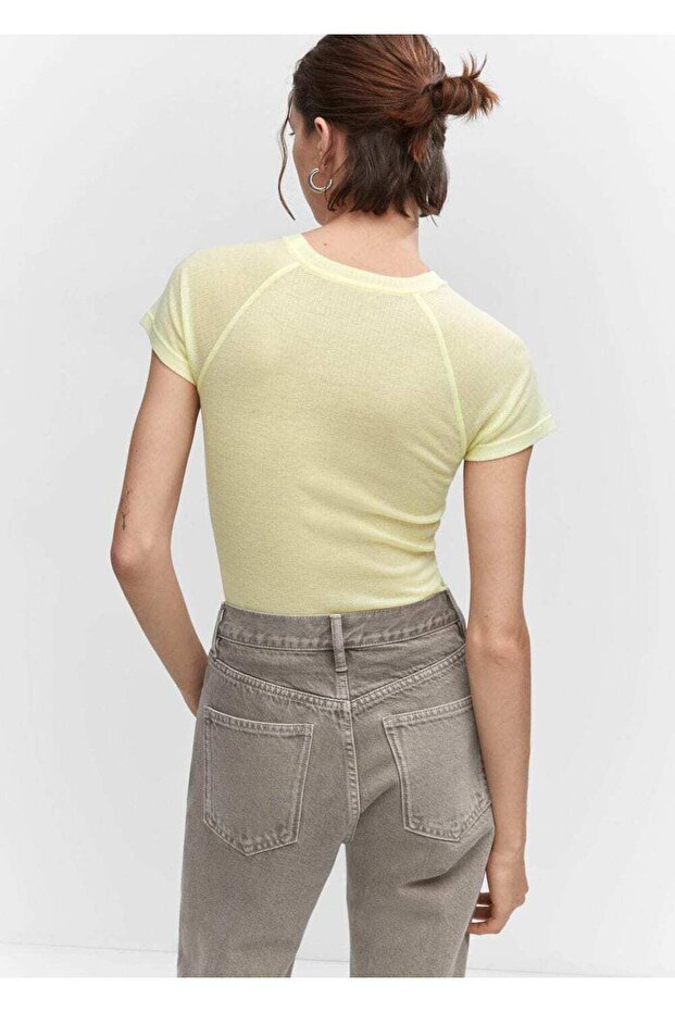 Dikiş detaylı tişört - 4