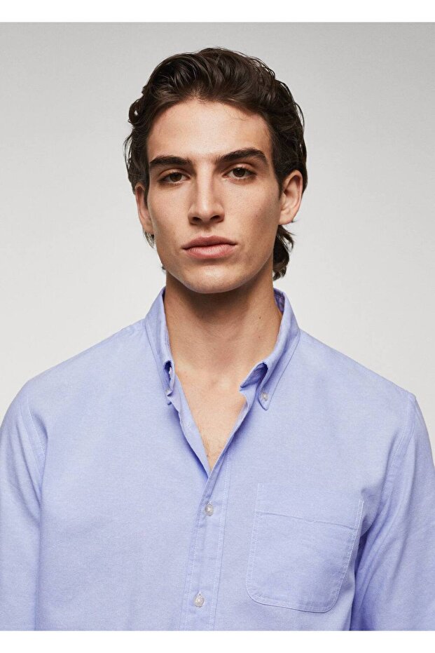 Regular Fit Pamuklu Oxford Gömlek - 7