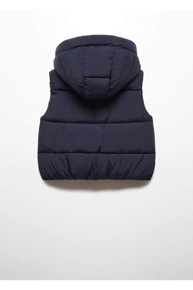 Kapüşonlu kapitone yelek - 3