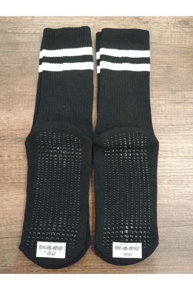 Unisex 2 Pairs Anti-Slip Sports Socks Cotton Sole Bottom Towel Anti Slip Stop