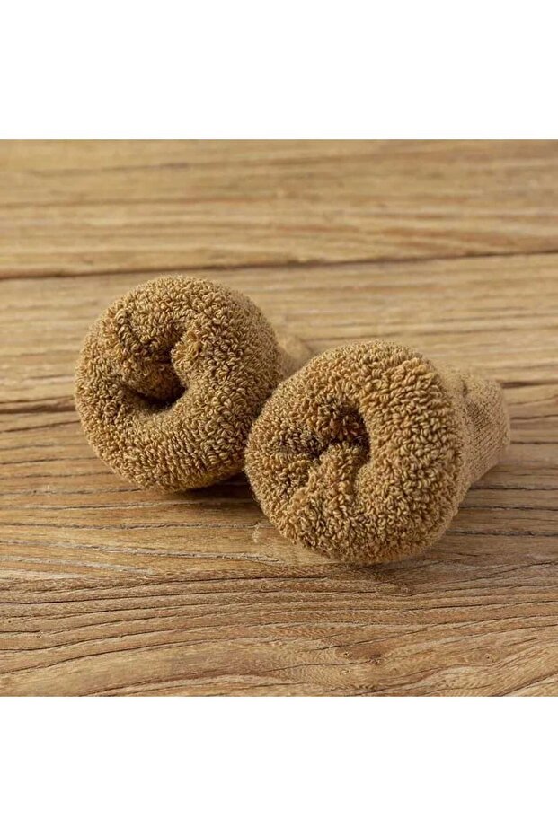 Plain Mixed Color Winter Towel Socks 4 Pairs - 2