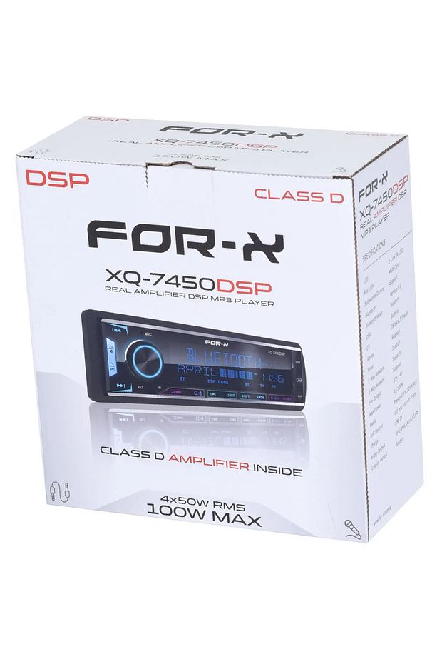 XQ-7450-4X100W-MİKROFONLU-DSP İŞLEMCİ-7 RENK-BT5.0-USB-RADYO-MP3-4 ANFİ ÇIKIŞ-PROFESYONEL TEYP - 1