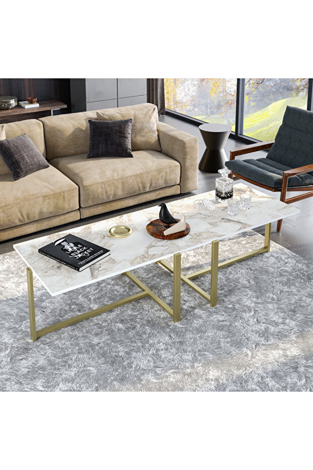 MERİDETHS ORTA SEHPA GOLD - 3