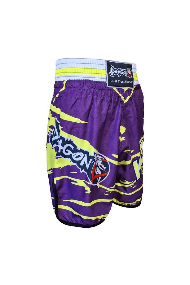 KB246 Kick Boks Şortu Kick Boxing Antrenman Şortu Dijital Baskılı Neon Şort - 4