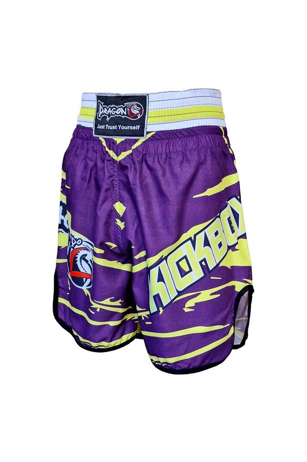 KB246 Kick Boks Şortu Kick Boxing Antrenman Şortu Dijital Baskılı Neon Şort - 2