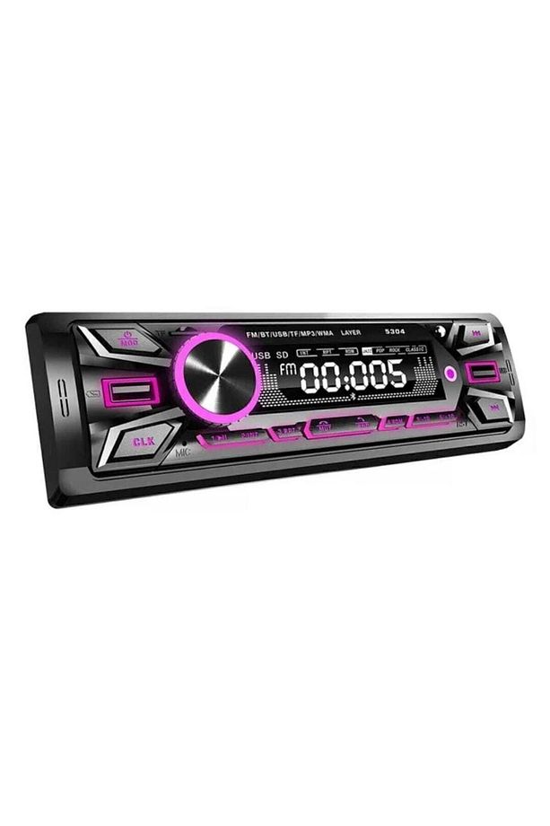 Her Türlü Ses Sistemi Kaldırır Çift Usb Lcd Ekran Teyp Bluetooth Usb Sd aux Rgb Tuş Işığı - 1
