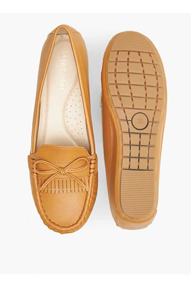 Solid Loafers with Wedge Heels - 5