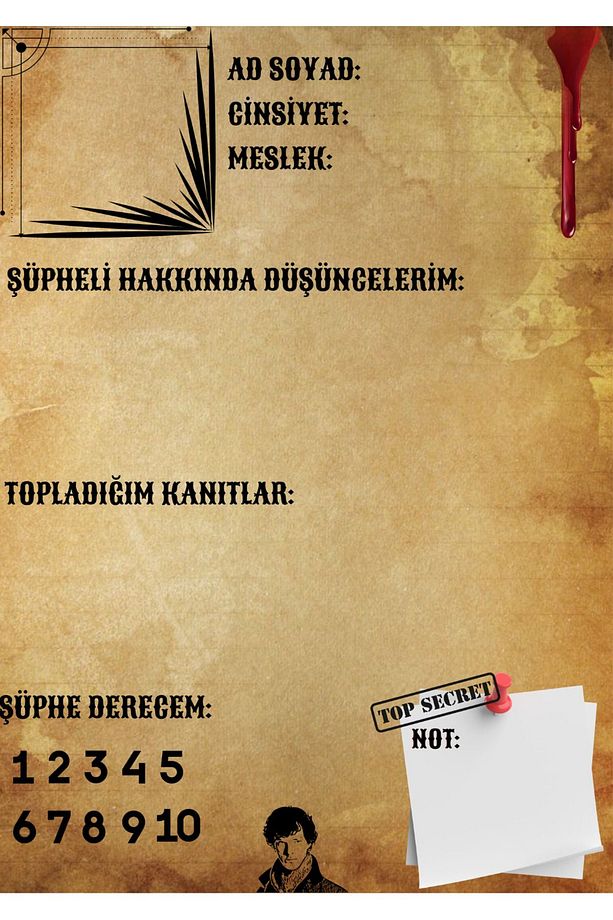 Dedektif Not Defteri, Dava Çözme Defteri, Cinayet Çözme Defteri, Notebook, Defter, Katil, Sherlocked - 1