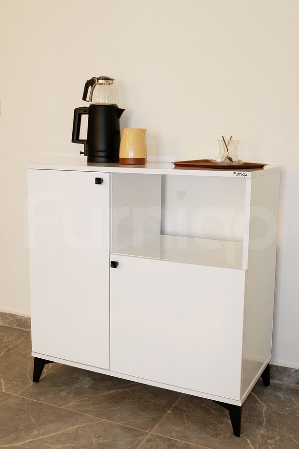 Furniqo KK-1 Mutfak Standı, Kahve Köşesi, Mikrodalga Fırın Dolabı, Erzak Dolabı, Mutfak Bangosu - 1