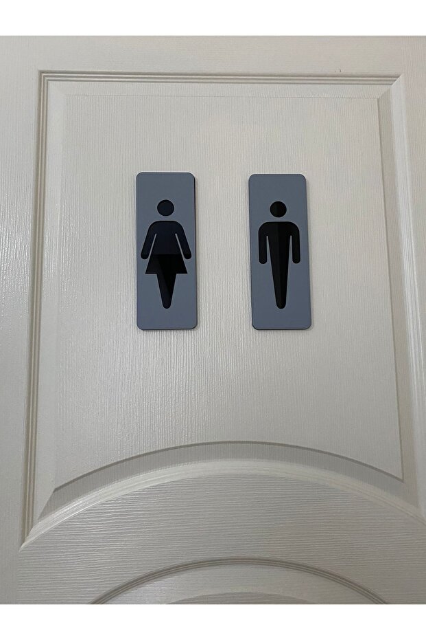 Wc Door Direction Sign Set of 2
