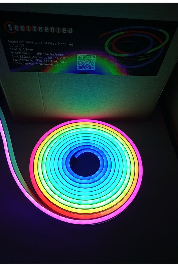 PİKSEL NEON LED  142 FARKLI ANİMASYON BLUETOOTH TELEFON KONTROLLÜ SESE DUYARLI 5 METRE TAK ÇALIŞTIR - 1