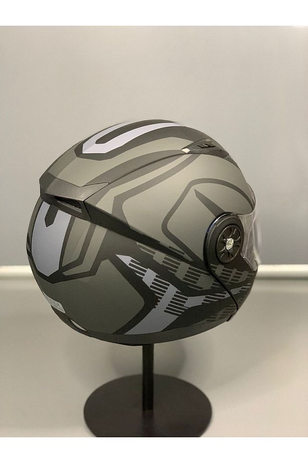 Jk 115 Güneş Vizörlü Çene Açılır Kask Z1 Grey - 6