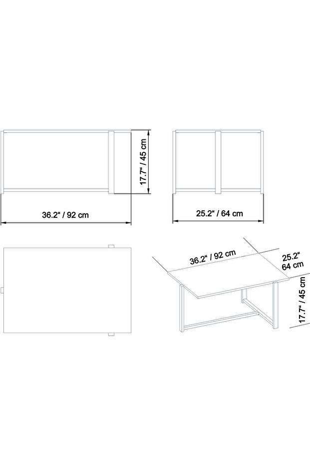 MERİDETHS ORTA SEHPA CEVİZ - 5