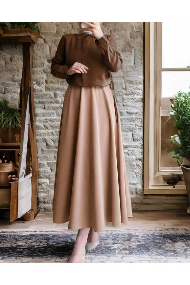 Puff Scuba Mink Skirt