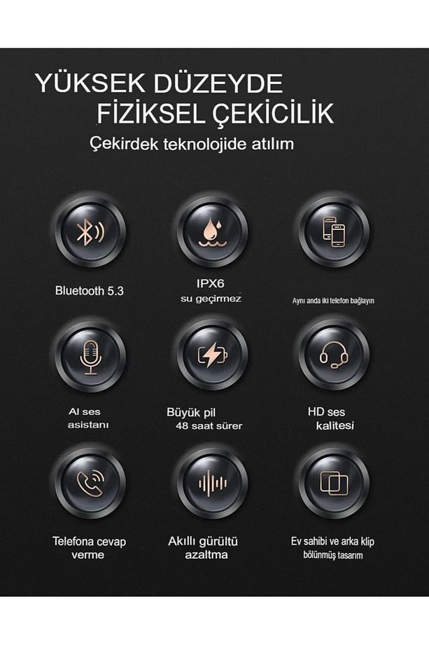 Tek Bağlantılı Su Geçirmez Motosiklet Kask Bluetooth 5.3 Intercoom 1.000mah - 6