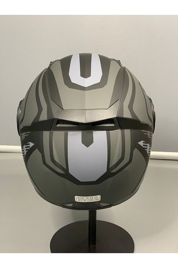 Jk 115 Güneş Vizörlü Çene Açılır Kask Z1 Grey - 5