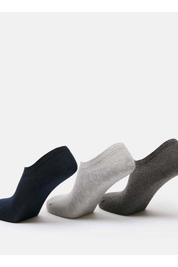 جوارب سادة بدون عرض - مجموعة من 3 قطع - 3
