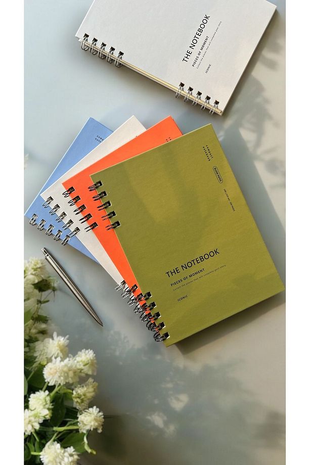 The Notebook Serisi Spiralli 80 Yaprak Çizgisiz A5 Defter (PLACID BLUE KAPAK) - 4