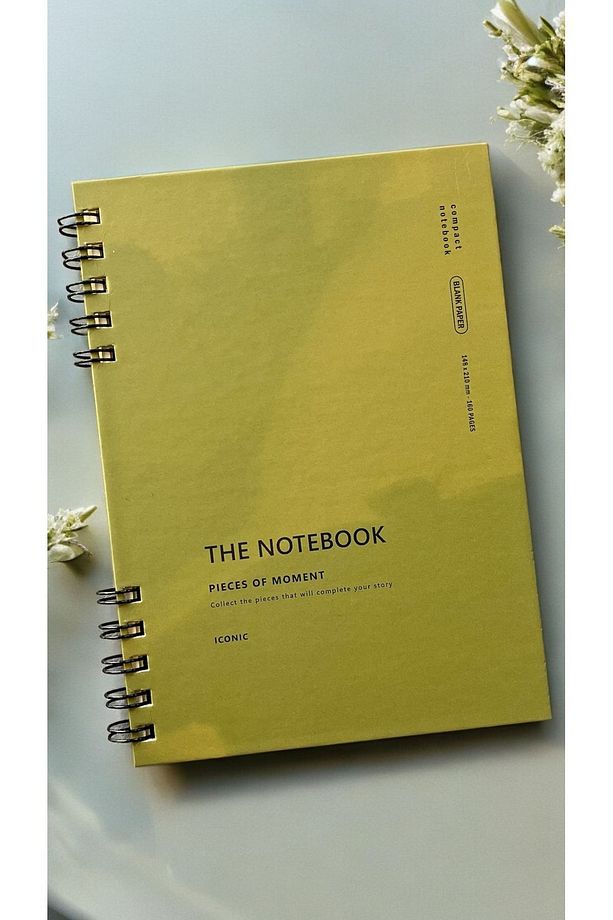 The Notebook Serisi Spiralli 80 Yaprak Çizgisiz A5 Defter (OLIVE GREEN KAPAK) - 1