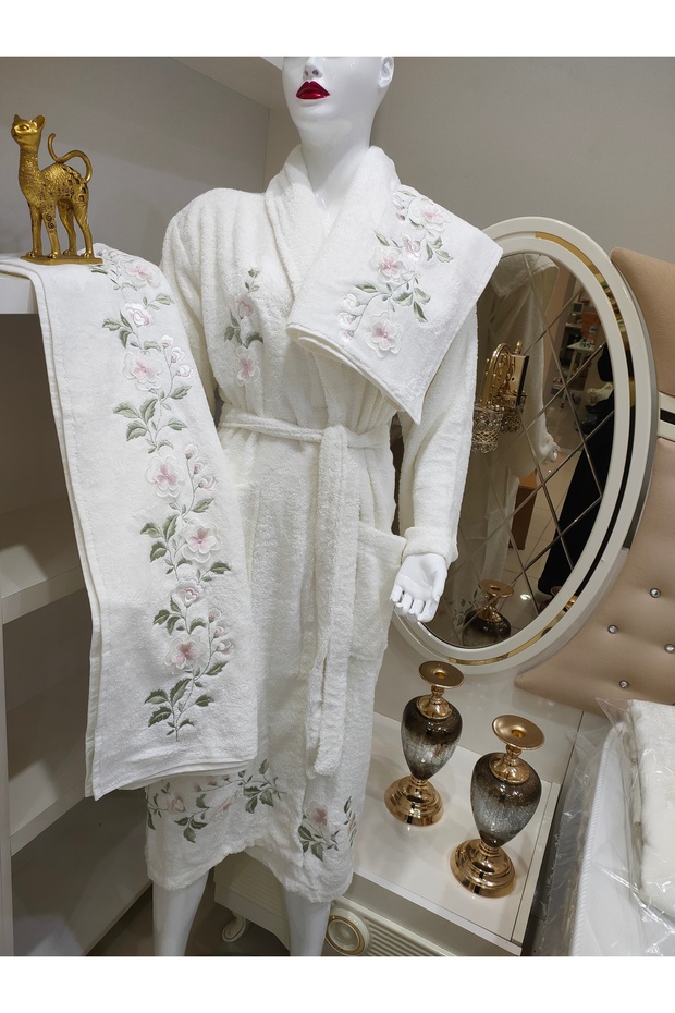 طقم حمام مطرز ثلاثي الأبعاد - مهر - 1