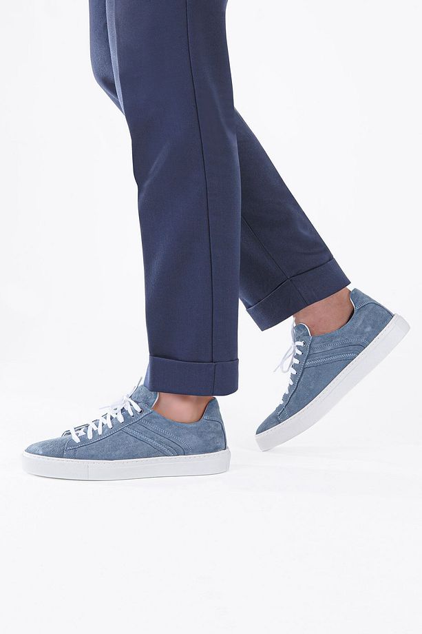Ranger Mavi Bağcıklı Süet Erkek Sneaker Ayakkabı - 1