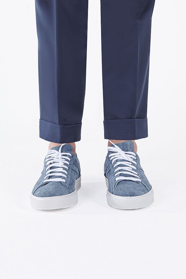 Ranger Mavi Bağcıklı Süet Erkek Sneaker Ayakkabı - 5