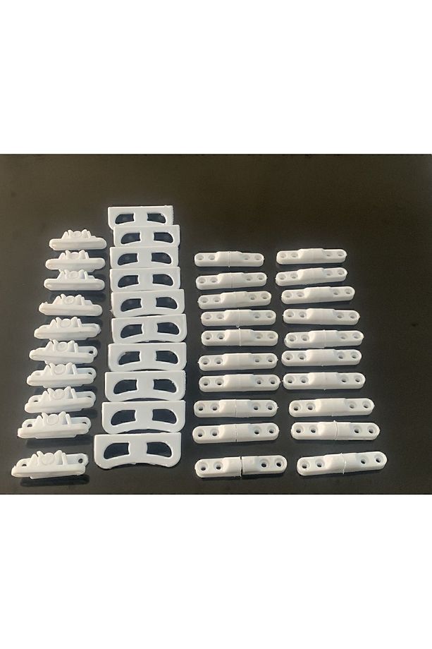 Tuse 20 Adet Pencere Sineklik Menteşesi,10 Adet Tutamak,10 Adet Çıt Çıt Set - 3