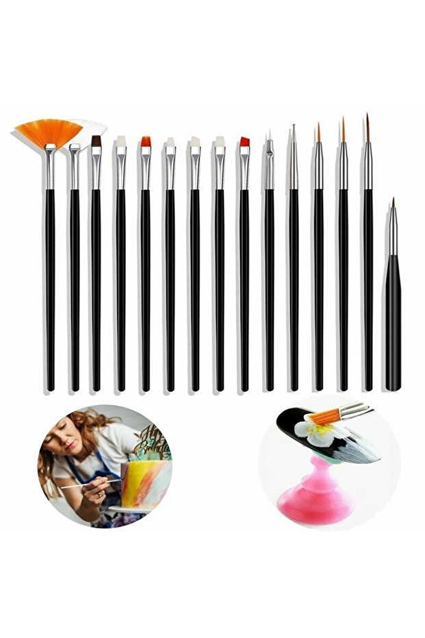 15-piece Marzipan Set - Food Compatible, with Epoxy, Cake, Hobby, Denture PaintinG Brush