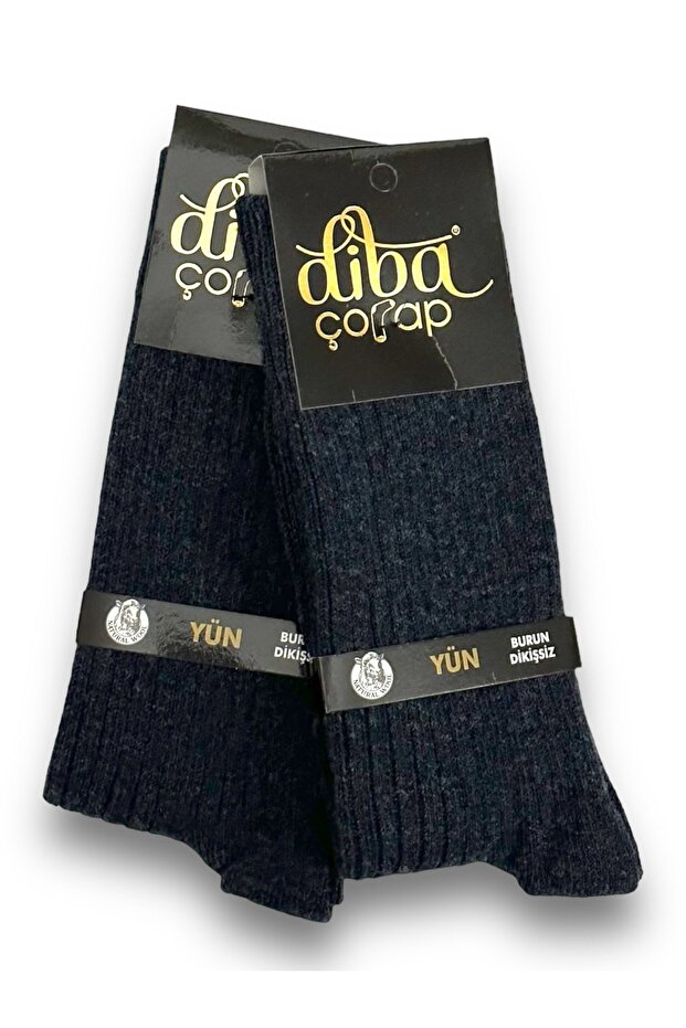 2 Pieces Winter Men's Wool Diba Socks Lambswool Lamb Wool Natural Thermal