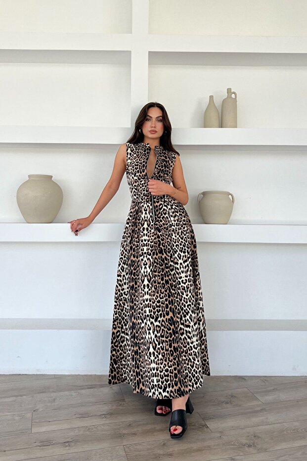 Florence Leopard Patterned Dress