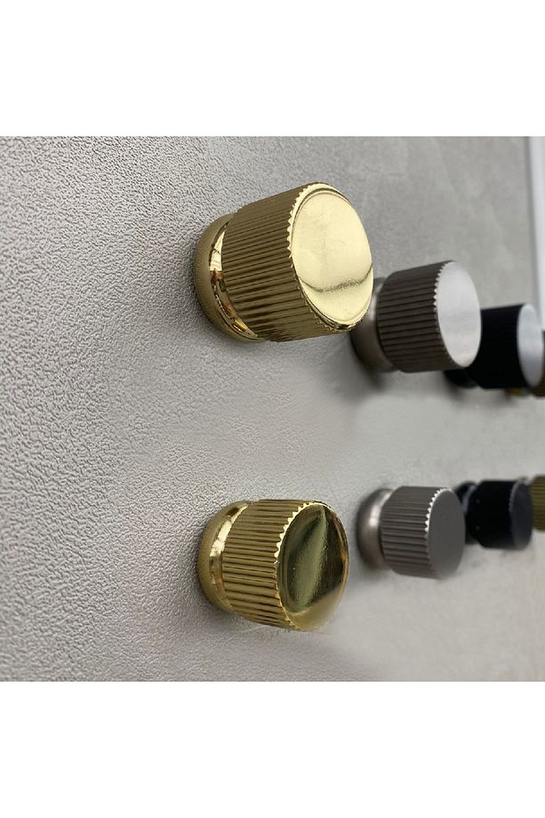 TEK DELİKLİ KULP FÜME RENK 26 mm - 2