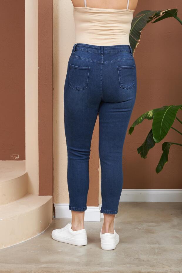 Μπλε παντελόνι Plus Size - 5