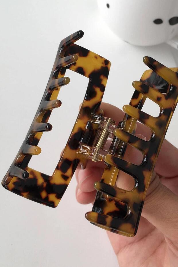 مشبك مزلاج كبير مستطيل فاخر على شكل عظمة - 6