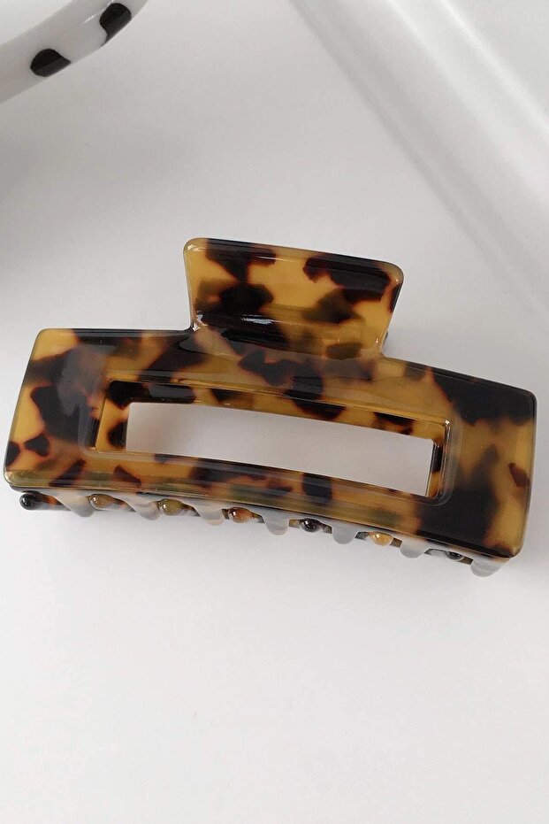 مشبك مزلاج كبير مستطيل فاخر على شكل عظمة - 7