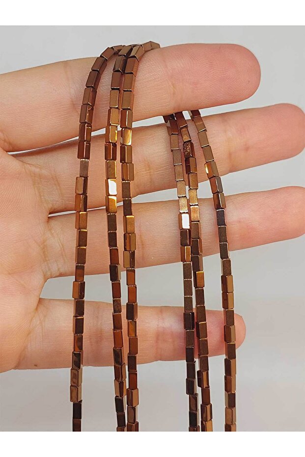 Bracelet Hematite Stone Strand 2*4mm (49664) Half Strand (17cm Long)
