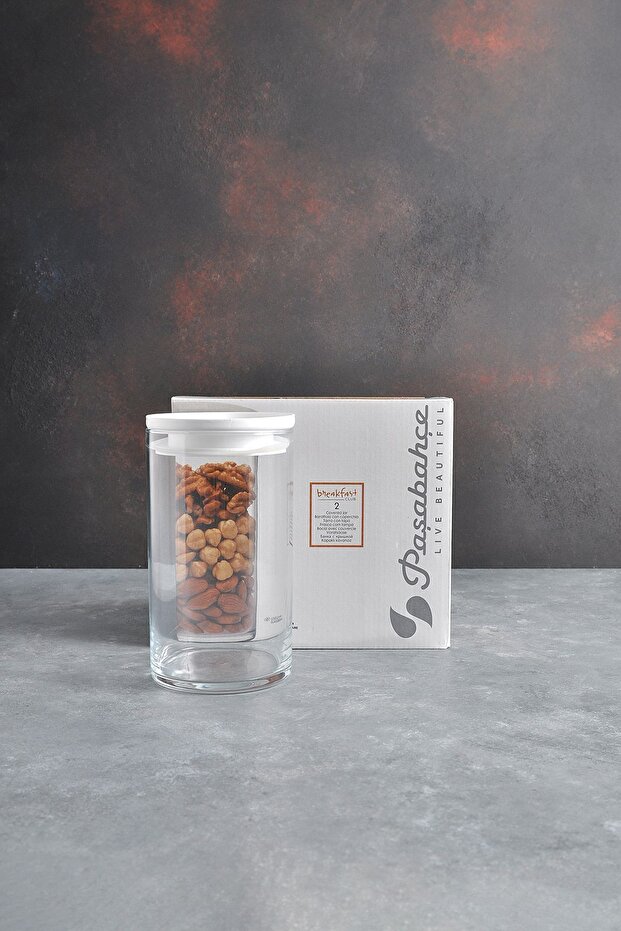 PAŞABAHÇE BREAKFAST JAR 2-PACK WHITE LID SMALL SIZE