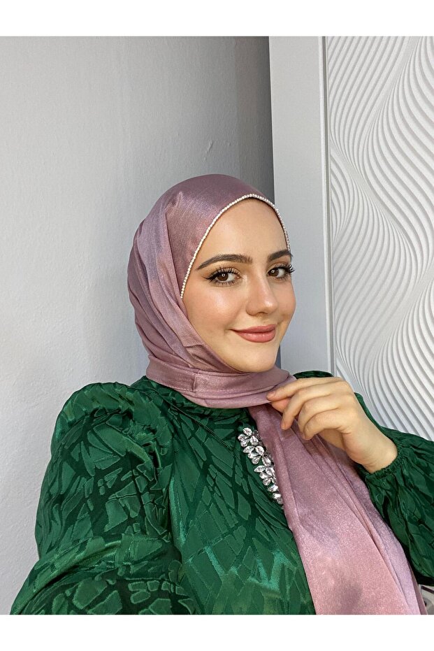 kadın tesettür taşlı şal seri devamı