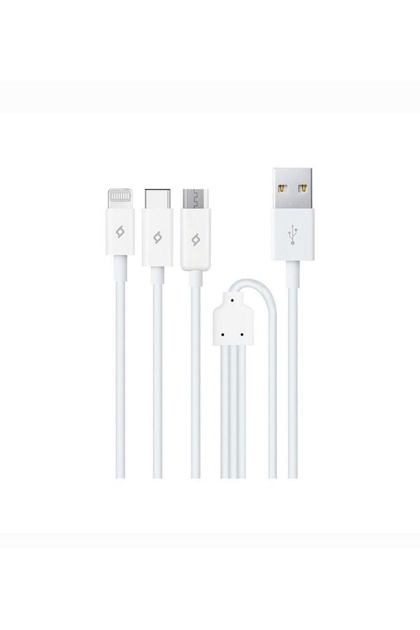 Trio Çoklu Şarj Kablosu Type-c,lightning,micro Usb 120cm Beyaz - 2dk7521 - 2