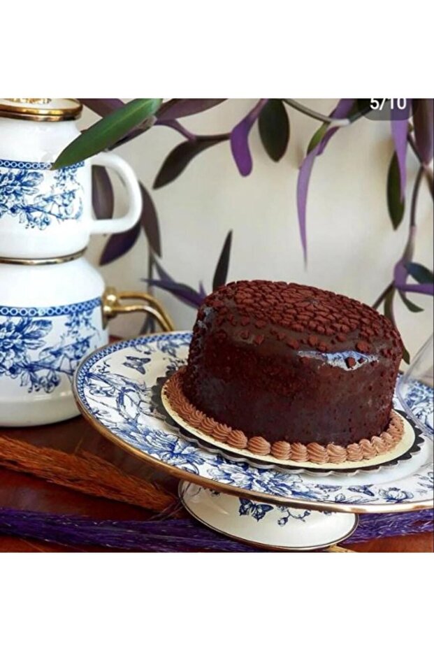 Ebruliemaye Blue Vintage Enamel Cake Stand