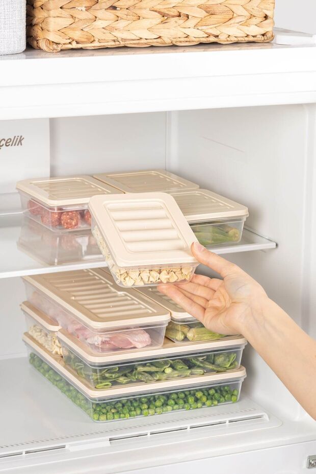 7'li Set Freshbox Mikroldaga Ve Difrize Uygun Saklama Kabı X1 2,4 Lt / X2 1,17 Lt/x4 0,6 Lt - 6