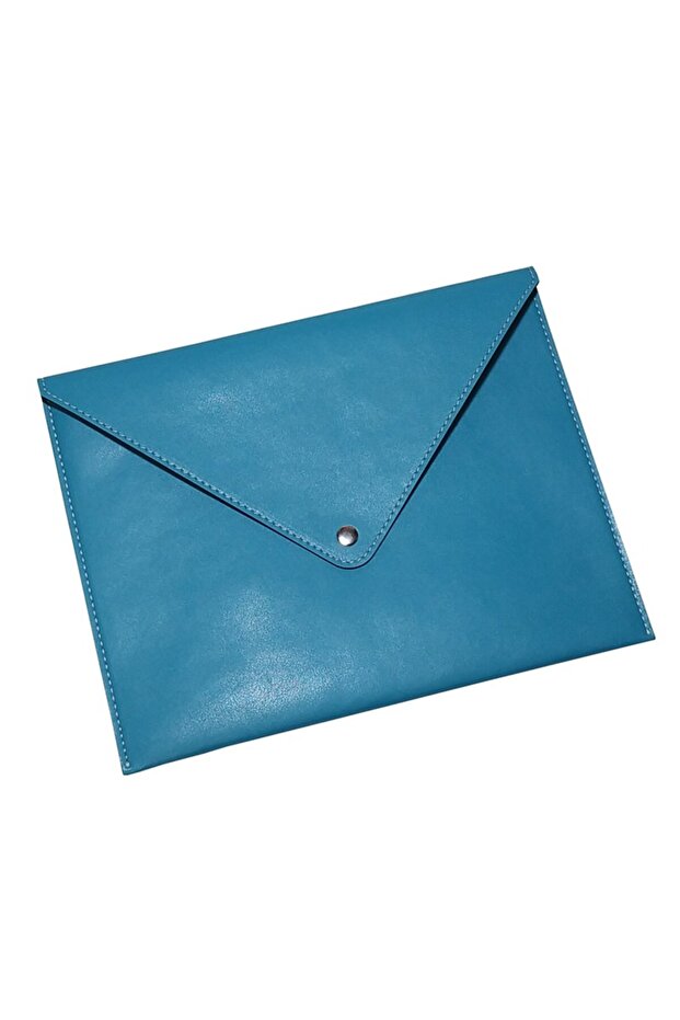 A5 Small Size Snap Envelope File 19.5X24.7 Cm. Turquoise Caution Suitable for A5 Paperwork! ! !