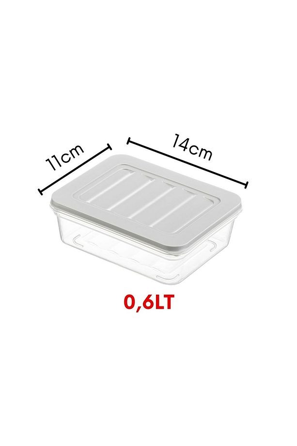6'lı Set Freshbox Mikrodalga Ve Difrize Uygun Saklama Kabı Set 3 Krem - 7