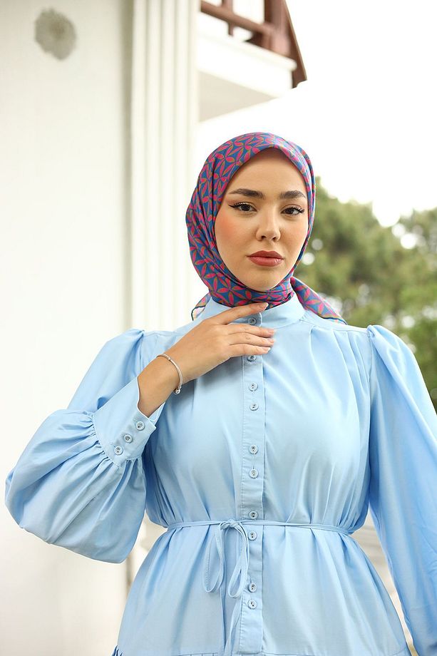 Desenli Soft Eşarp - İnce Pamuklu Çiçek Desenli Başörtü - 6